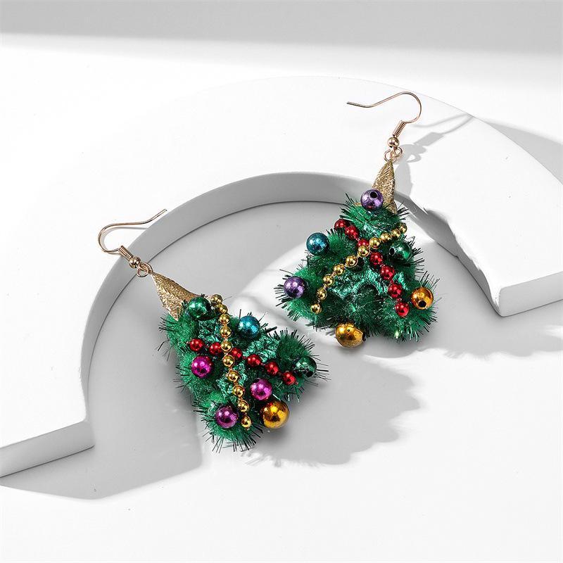 Новые серьги с Рождеством, модные серьги-капли с рождественской елкой и оленем Санта, аксессуары, новогодние подарки