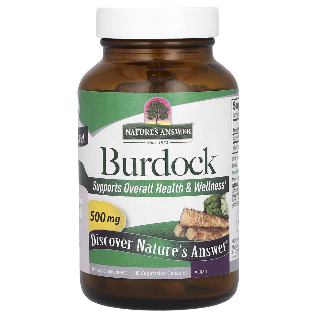 Nature's Answer Burdock, Full Spectrum Herb, 500Mg, 90 Veggie Caps