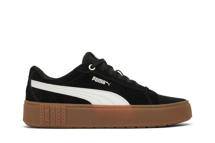 Women's Sneakers Puma Wmns Smash Platform v2 Suede 'Black Gum'