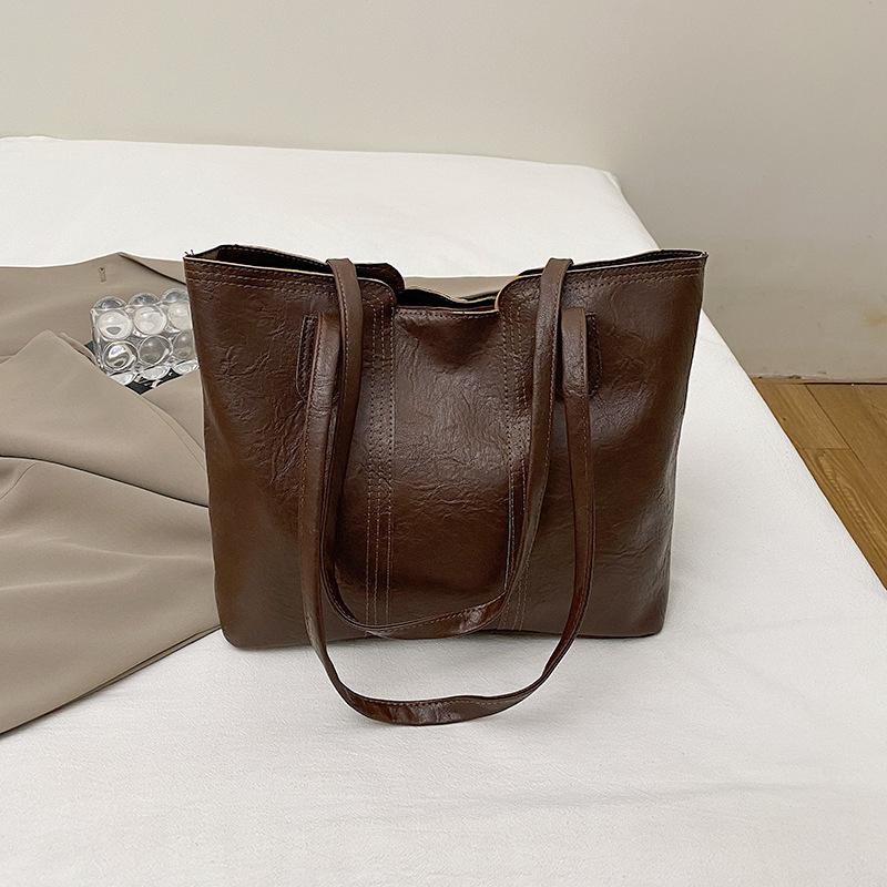 Осень-зима 2025, высококлассная вместительная сумка-тоут, женская модная сумка через плечо, повседневная универсальная сумка под мышкой для женщин