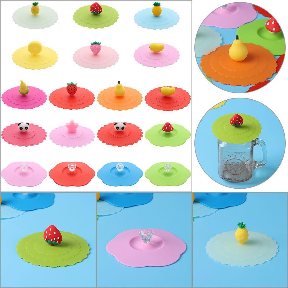 New 10cm Cute Reusable Cap Suction Cup Cover Dustproof Silicone Cup Cover Leakproof