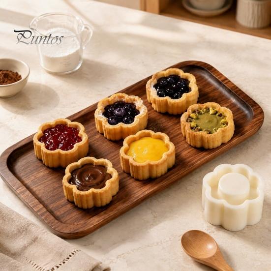 Baking Tools for Pastries Double-Headed Mooncake Mold, Sunflower Pattern Reusable ABS Hand-Press Detachable Easy Plastic Dessert Decorating