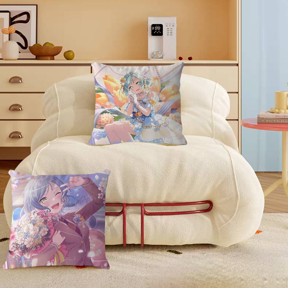 BanG Dream-Хикава Хина Подушка Аниме Подушка Диван Кровать Подушка для головы Наволочка Чехол для подушки 45x45 см Мода