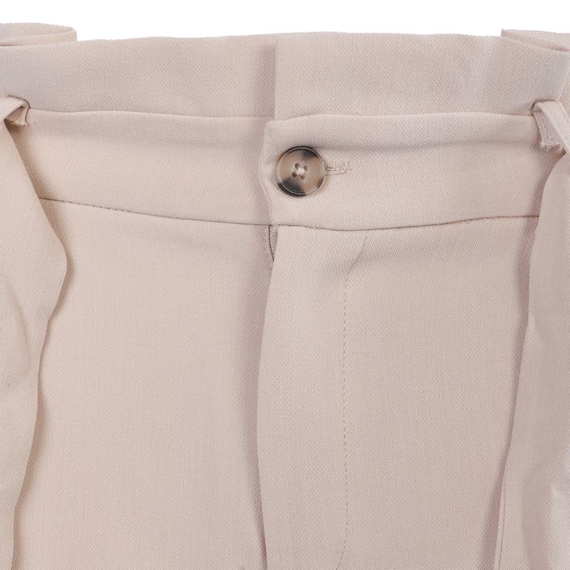 DEELUXE 74 Women's Beige Roseline Pants with Front Knot