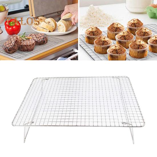 Стойка для охлаждения тортов из нержавеющей стали, штабелируемые решетки для выпечки, готовки, складная, прочная, экономящая место стойка для выпечки