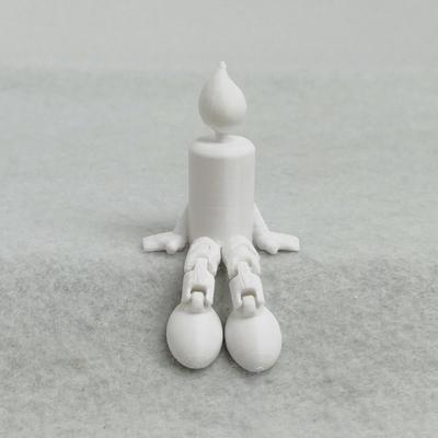 3D-печатный орнамент-свеча в виде человечка, с подвижными суставами, регулируемой позой, гладкой текстурой, для украшения домашнего рабочего стола