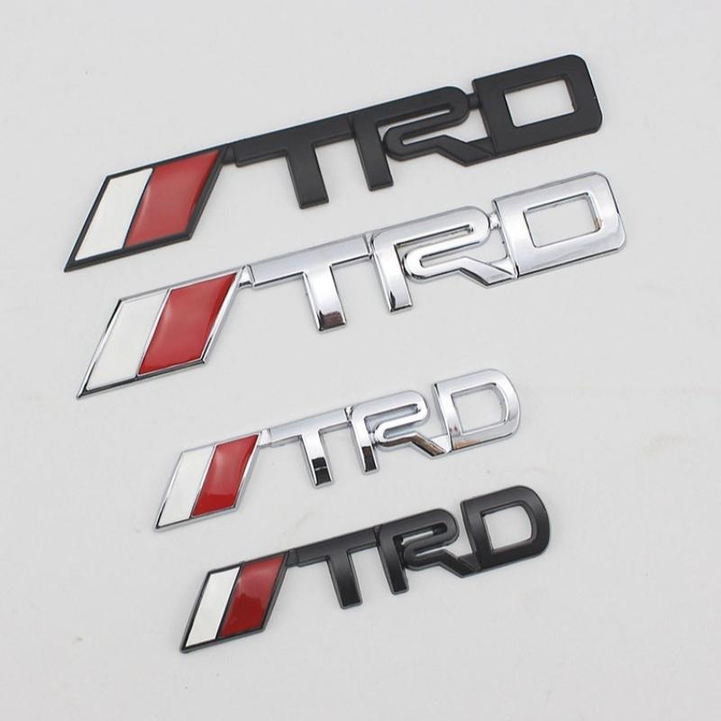Металлическая маркировка TRD, модификация автомобиля, логотип автомобиля, 3D трехмерная наклейка-логотип на автомобиль, наклейка на кузов, металлическая наклейка