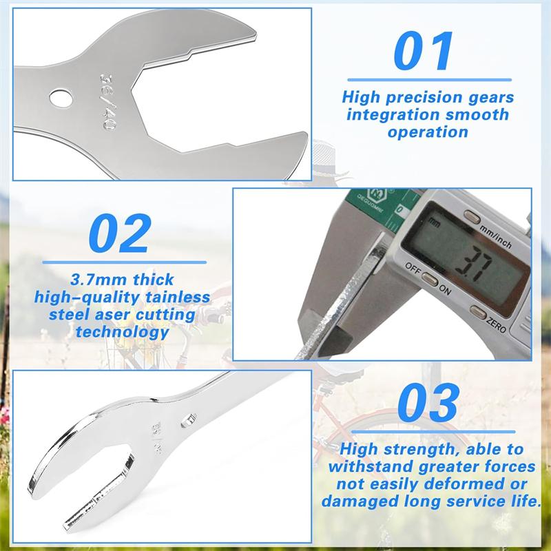 4-в-1 30/32/36/40 мм гаечный ключ с открытым гаечным ключом для верхней контргайки рулевой колонки велосипеда