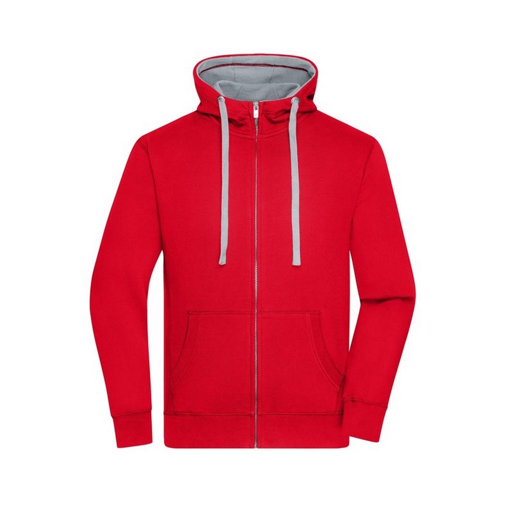 James and Nicholson Mens Lifestyle Full Zip Hoodie