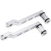 Dreamseek Motorcycle Heel Toe Shifter Lever + Shift Peg For Harley FL Softail/Touring, Road King, Street Glide/Tri Glide Trikes (Chrome)