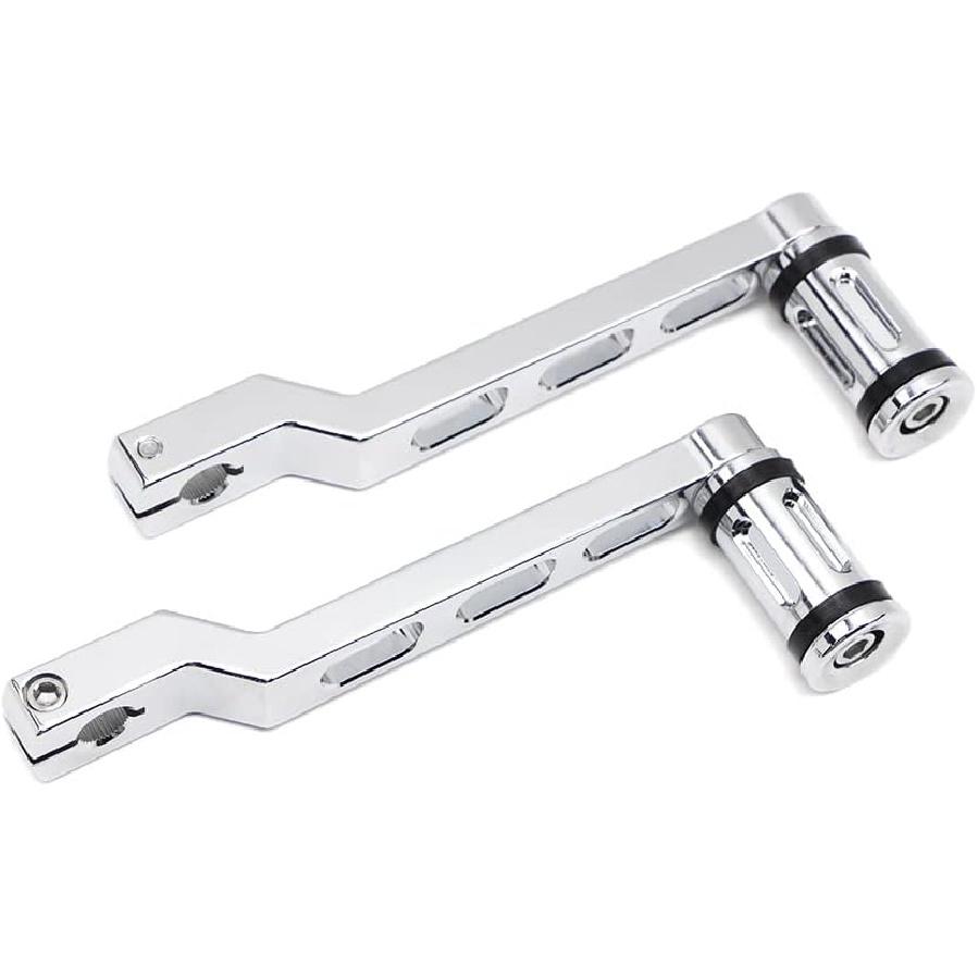 Dreamseek Motorcycle Heel Toe Shifter Lever + Shift Peg For Harley FL Softail/Touring, Road King, Street Glide/Tri Glide Trikes (Chrome)