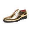 Luxury Brand Golden Oxford Shoes Men's Low Heel Designer Business Leather Shoes High-quality Sharp Pointed Wedding Casual Shoes
