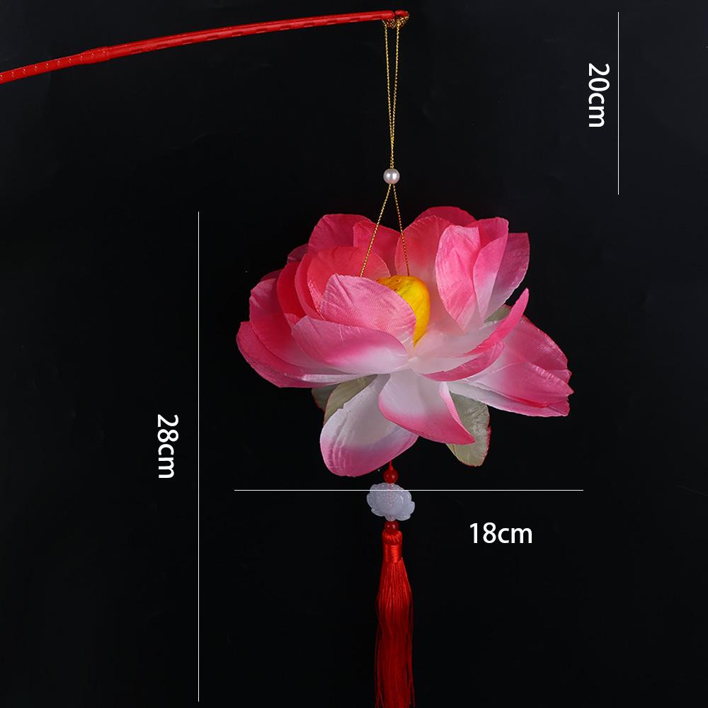 Flower Lantern Chinese Portable Lotus LED Lantern Mid-Autumn Lantern Lotus Light Festival Lantern