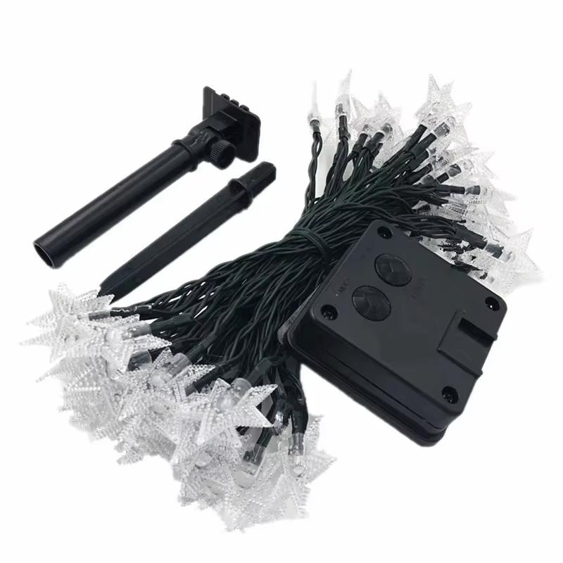 Светодиодная звезда фея солнечная лампа мощность светодиодная гирлянда гирлянда солнечные гирлянды сад рождество свадьба декор для улицы