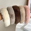 Women Girls Plush Widen Thicken Plush Hair Bands Faux Fur Headbands Soft Fluffy Furry Hair Hoops Winter Headdress