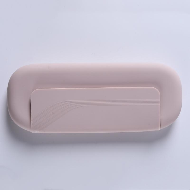 Portable Mini Lady Makeup Brush Bag with Cover Closure for Travel Silicone Cosmetic Holder