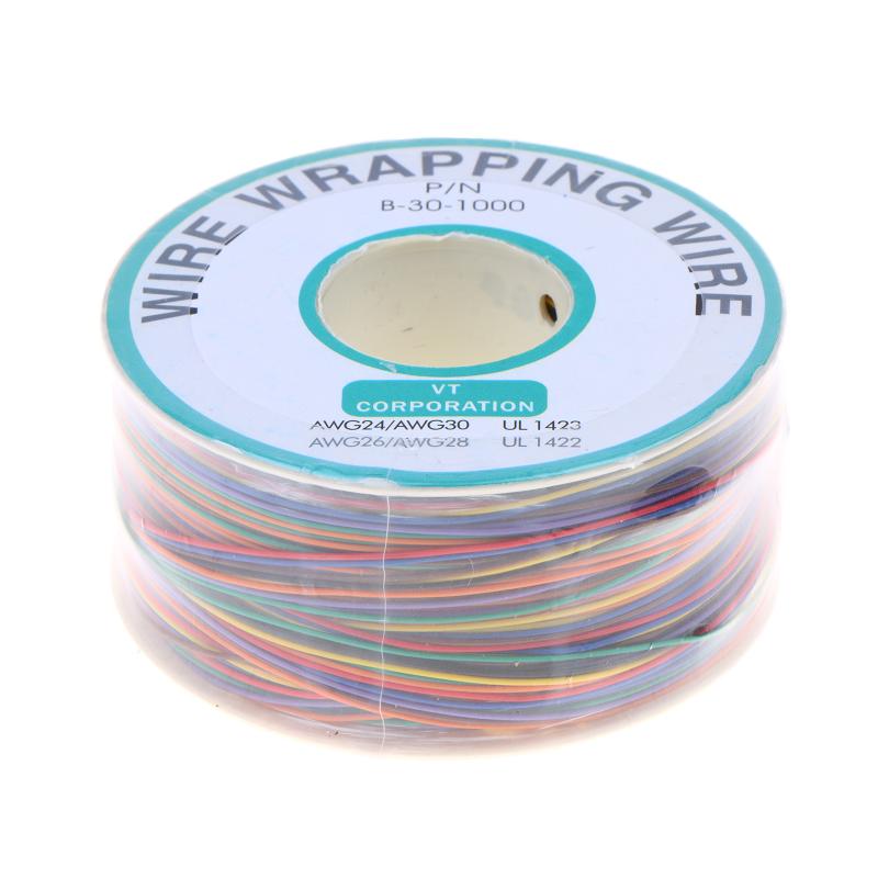 11 Colors 250M 30Awg Wire Wrapping Wire B-30-1000 Ul1423 Tinned Copper Solid Pvc Jumper Insulation Cable Ok Wire