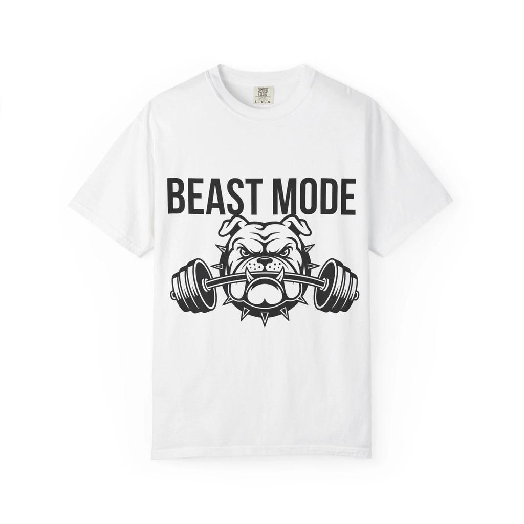 Bulldog Gym T-Shirt Beast Mode Weightlifting Fitness Graphic Tee