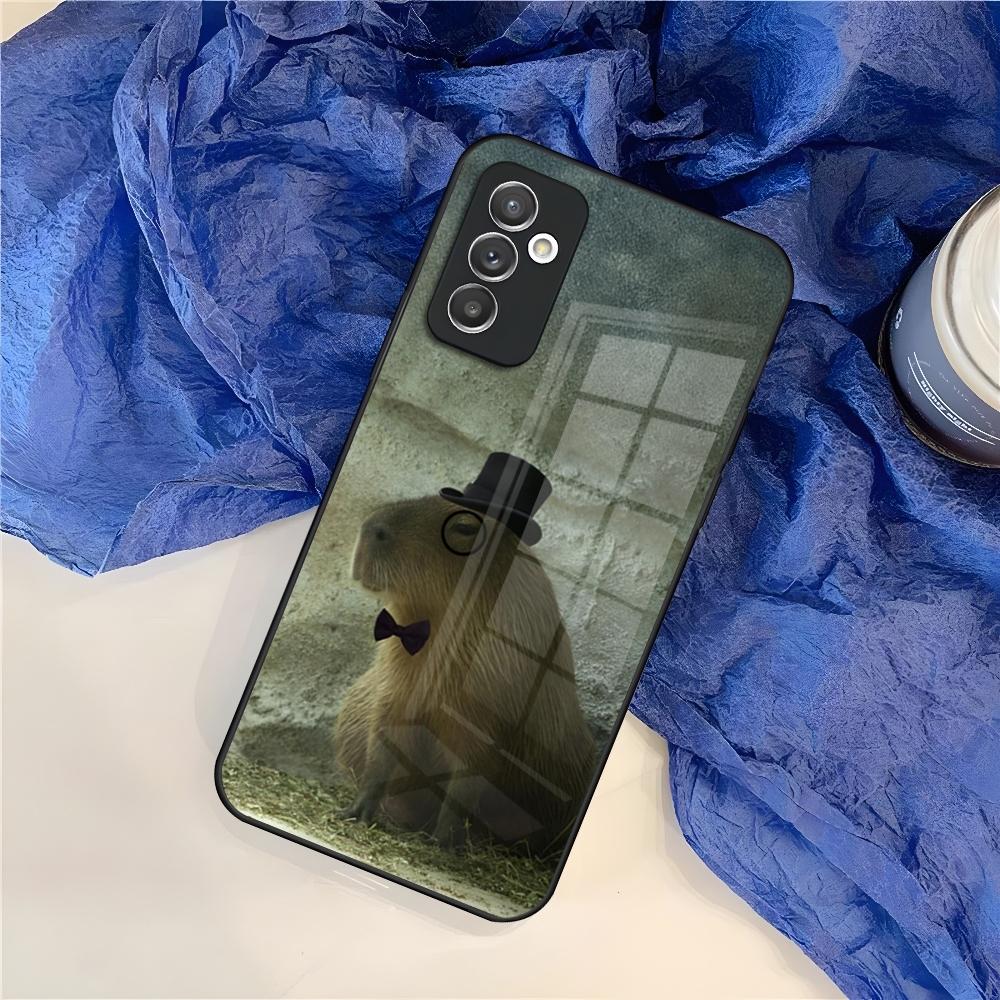Cute Capybara Phone Case for Samsung Galaxy S26 S25 S24 S30 S21 S23 S20 S22 Fe Pro Edge Ultra Plus glass Cover
