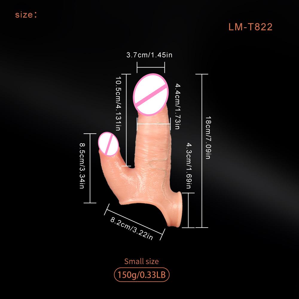 Wearable Tongue Licking Realistic Penis Extender Male Penis Sleeve Cock Ring Dick Enlarged Sex Toy For Men For Couple LM-T822