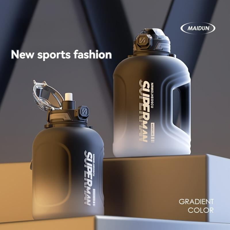 Бутылка для воды с градуировкой объема, 2200 мл/2600 мл, с ручкой и ремешком, с отделением для чая, подходит для фитнеса, активного отдыха, ежедневного использования