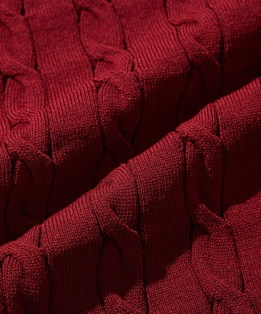 STCO Diems Ice Touch Cable Short Sleeve Knit_Red (Classic Fit)_Dktxb62Csr