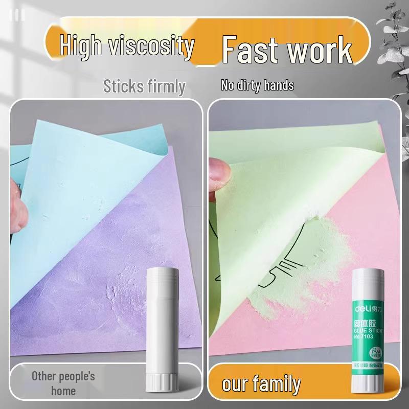 Твердый клей-карандаш высокой вязкости для студентов - Доступен в малом, среднем, большом размерах для детских поделок и к школе.