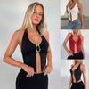 2025 Spring/Summer Women's Sexy Halter Slim-Fit Backless Vest Top
