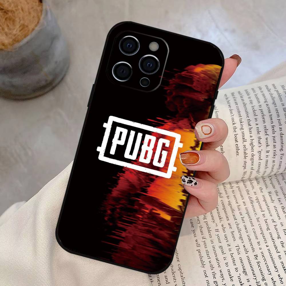 Game P-U-B-G Phone Case For iPhone 17, 16,15,14,13,12,11 Plus,Pro Max, Others Soft Black Cover