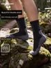 Coldelement Merino Outdoor Running and Hiking Wool Socks for Men and Women, Cushioned Mid-Calf Breathable Terry Socks