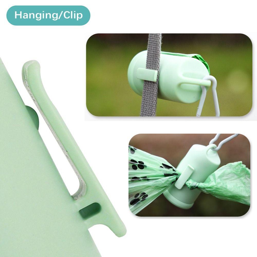 With Hook Dog Poop Bag Dispenser PP+PE Cat Dog Outdoor Cleaning Pet Garbage Bags Storage  Outdoor