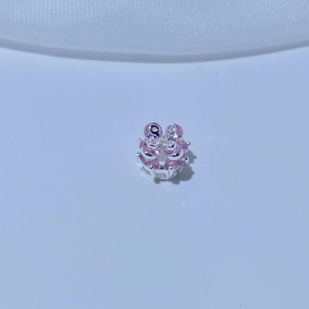 14K Gold-Plated Clover Zircon Spacer Bead Pendant for DIY Jewelry