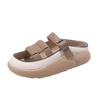 Сандалии на платформе Half Trailer Women One Step Lazy Shoe Fashion Slipper Student Universal Women's Shoes Luxury Sandals 2024