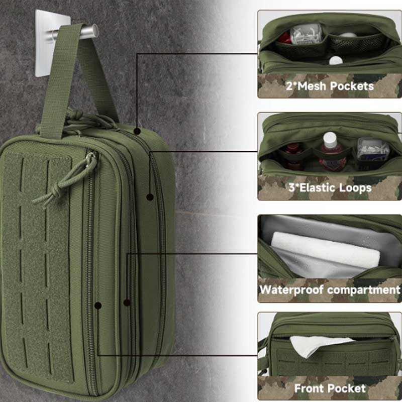 Tactical Toiletry Bag Hygiene Outdoor Waterproof Travel Shower Tool Molle Pouch Mens Shaving Kit Makeup Cosmetic Bag