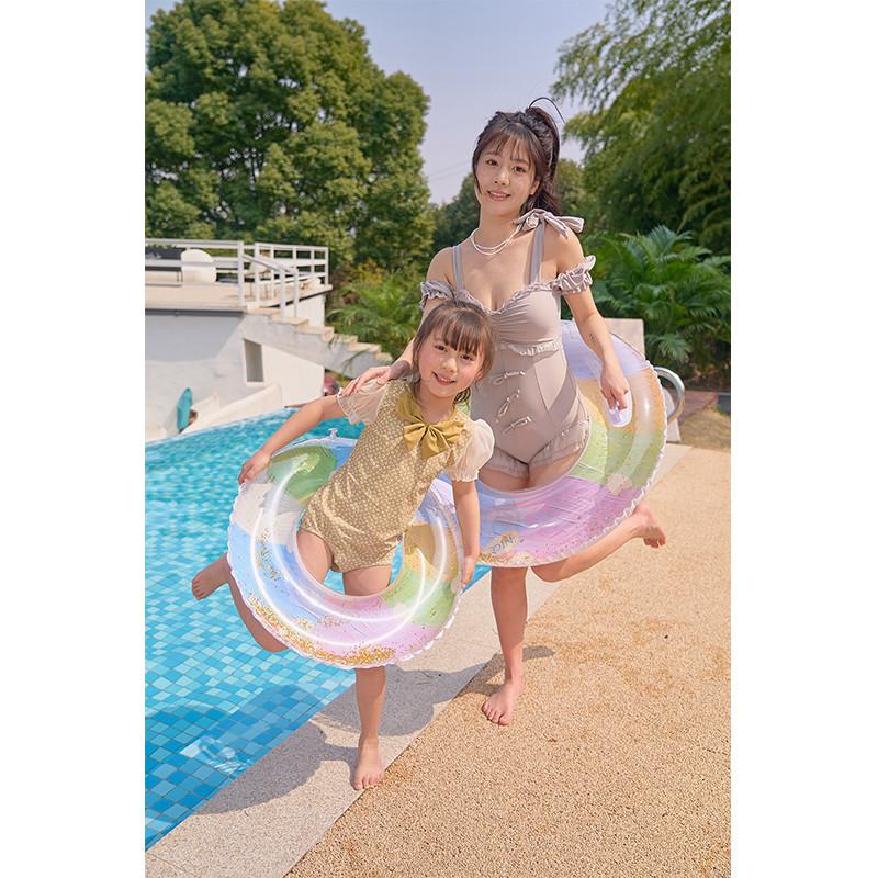 New Shiny Fashion Oil Painting Swim Ring For Kids And Adults Wholesale Water Sports Equipment