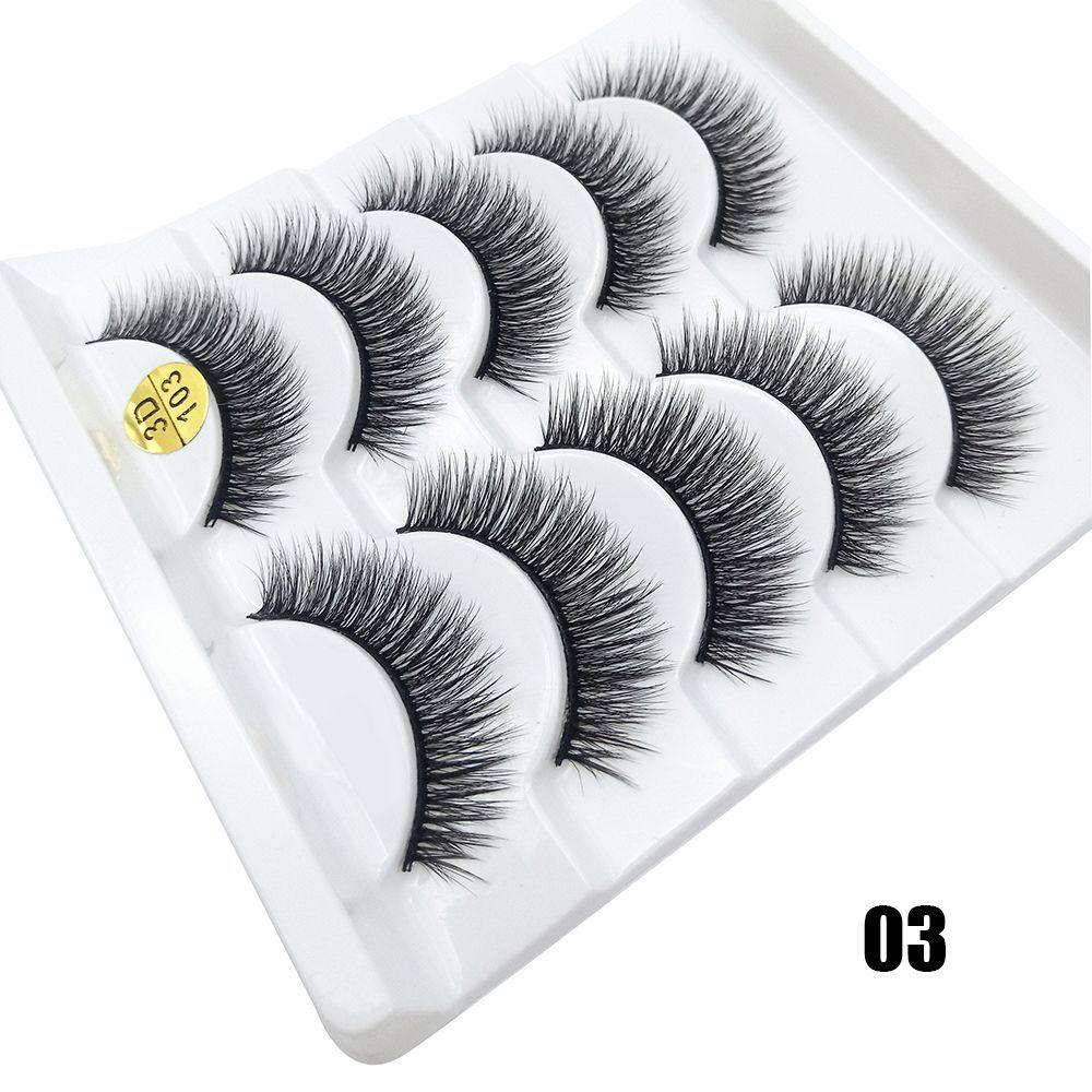 Handmade Natural Wispy Flared Eye Lash Extension False Eyelashes Crisscross 3D Faux Mink Hair