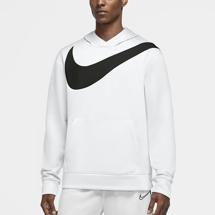 Nike Oversized Logo Basketball Hoodie Men Outerwear White CK6458-100