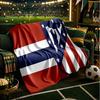 Atletico Madrid Crest Throws Blanket Flannel Blankets Plush for Couch Bed Gifts for Men Women Travel picnic blanket Christmas fan gifts