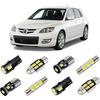 Комплект белых светодиодных ламп для интерьера Mazda 3 Hatchback 2003 2004 2005 2006 2007 2008 2009, сверхяркие 6000K, лампы освещения салона + номерной знак