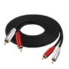 Надежный стерео аудиокабель 2RCA с двумя разъемами, шнур 2RCA папа - 2RCA папа