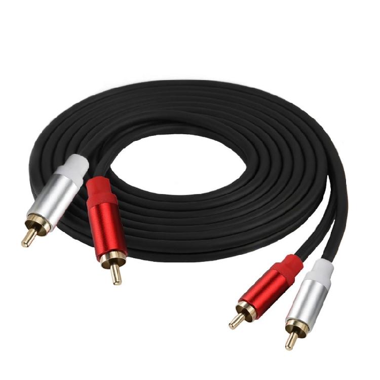 Надежный стерео аудиокабель 2RCA с двумя разъемами, шнур 2RCA папа - 2RCA папа