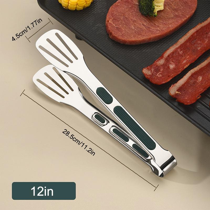 Нескользящие щипцы для еды из нержавеющей стали, зажим для мяса, салата, хлеба, гриль-барбекю, зажим для шведского стола, инструменты для приготовления пищи, кухонные принадлежности