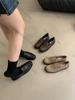 Мода 2025 Лоферы слипоны на плоской подошве Женская обувь Британский стиль Студенческая мода Одинарная обувь Круглый носок Низкий каблук Резиновая подошва