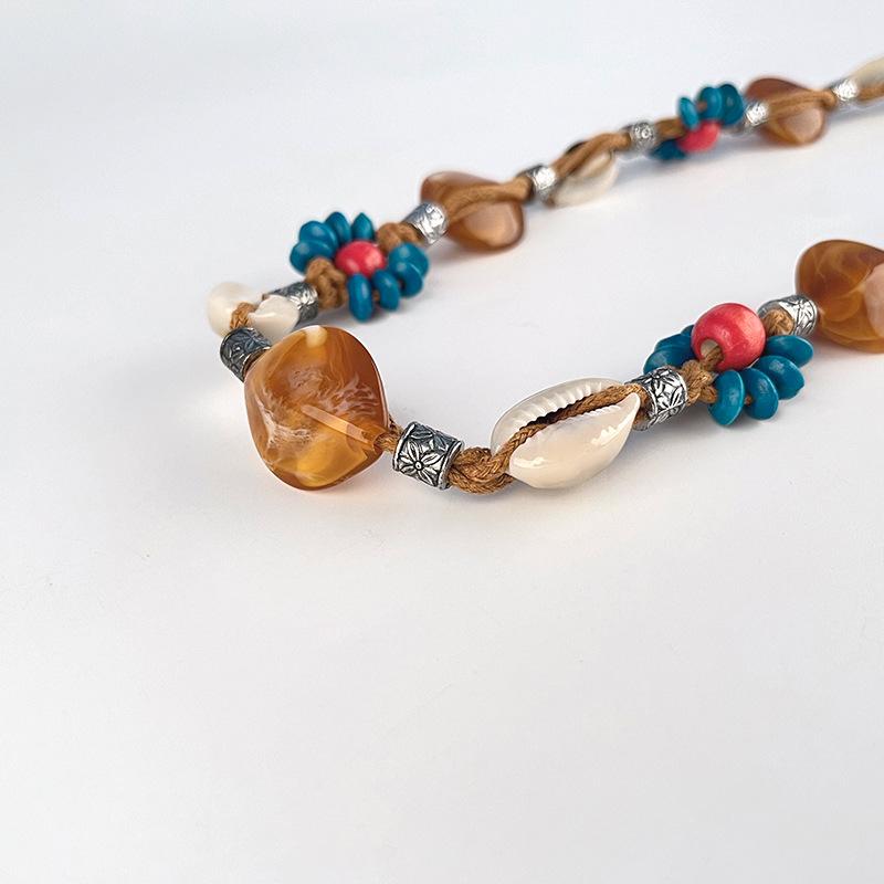 Декоративная женская повседневная цепочка на талию в корейском стиле, модный универсальный плетеный пояс из вощеного шнура, богемное женское украшение на талию в виде цветка