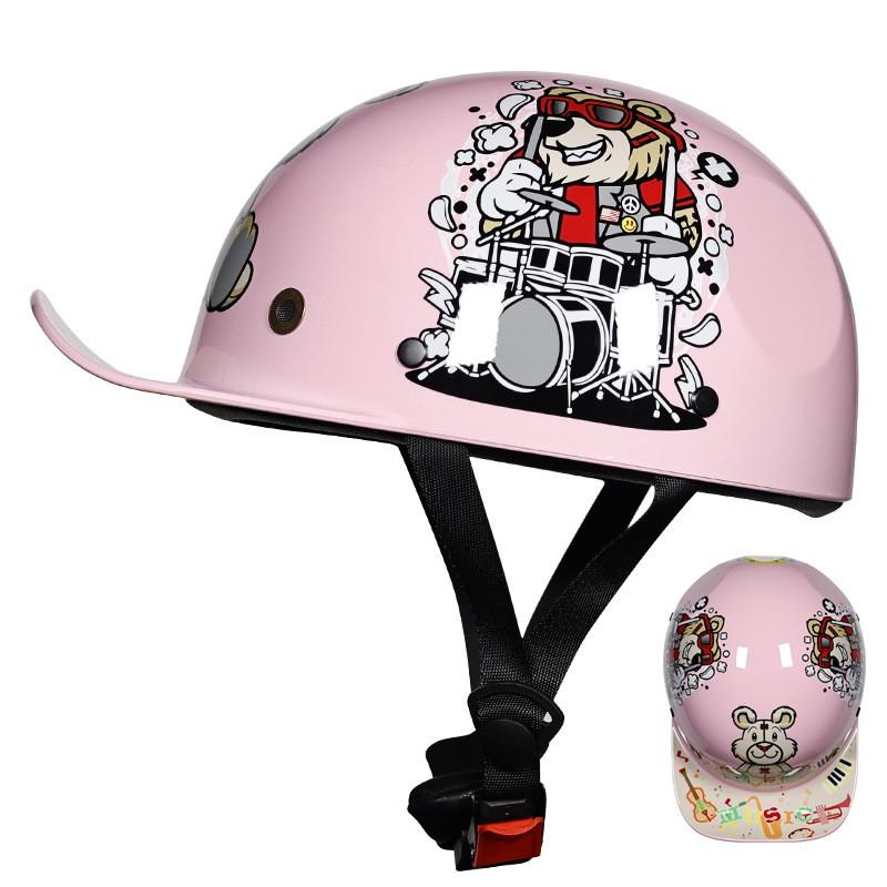Kids Bike Helmet Half Shell Safety Cap Skateboarding Cycling With Retro Baseball Hat Style