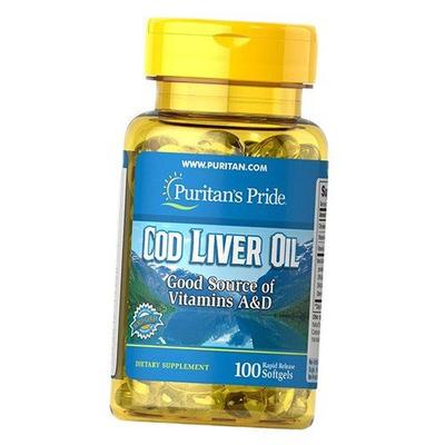 Масло печени трески, Cod Liver Oil 415, 100гелкапс (67367023)
