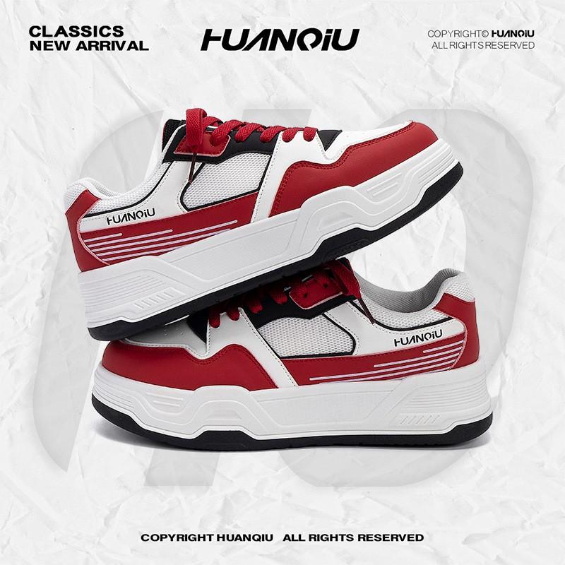 Kids Shoes Mens Casual Platform Sneakers Breathable Mesh Upper Thick Sole Low-Cut Lace-Up Shoes Daily Wear