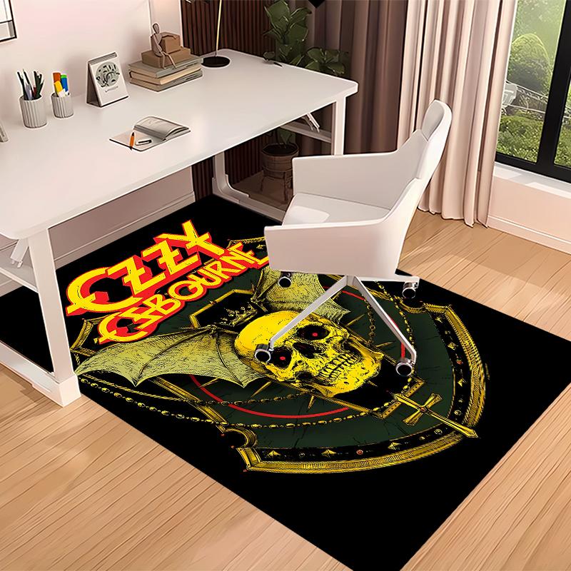 1pc Ozzy Madman1 Print Area Rug - Soft, Washable Non-Slip Indoor Mat for Office Chairs, Living Room, Home Office Decorative Rug