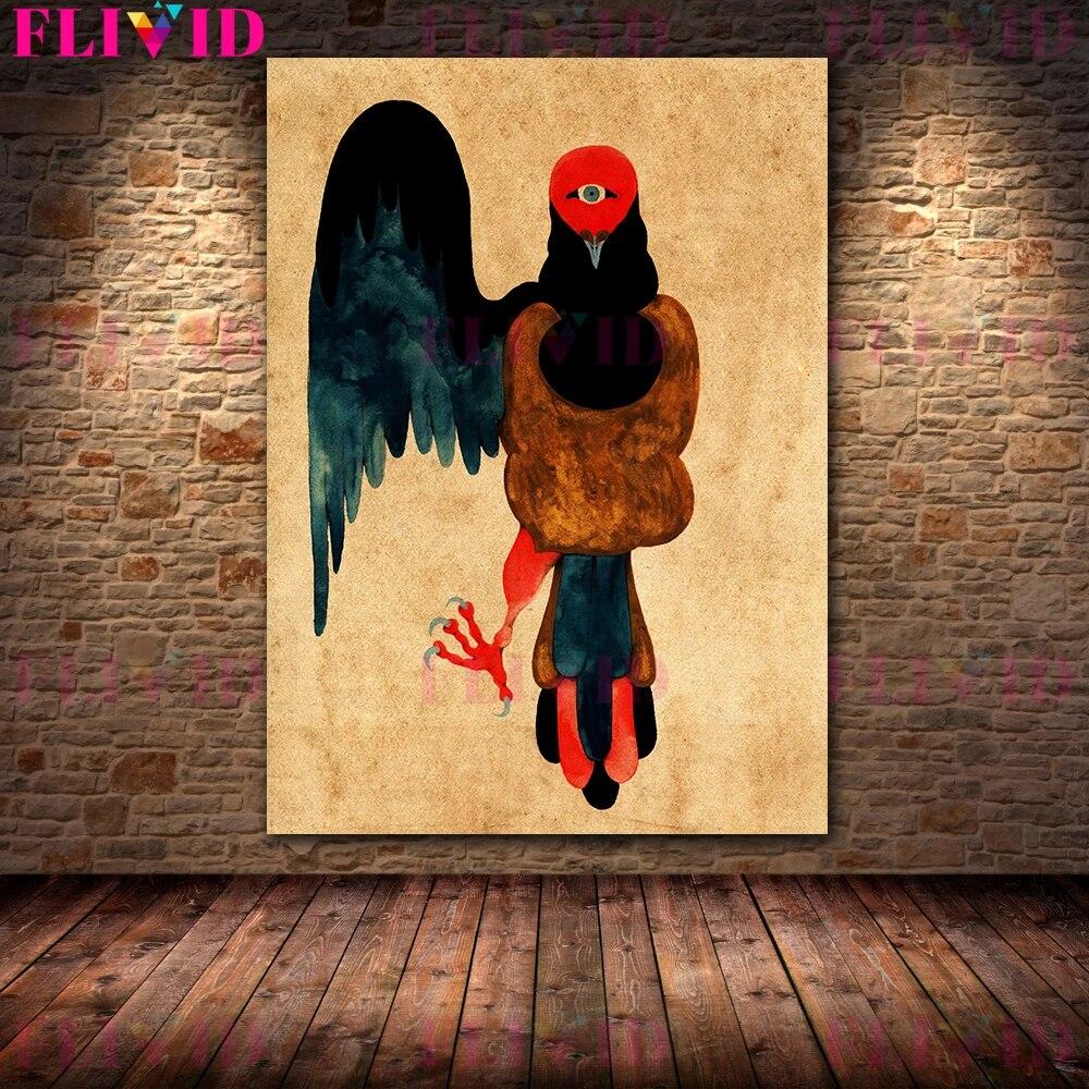 Таинственные существа мифологии, винтажная настенная живопись на холсте, легендарные волшебные существа, художественный плакат с принтом, домашний декор без рамки