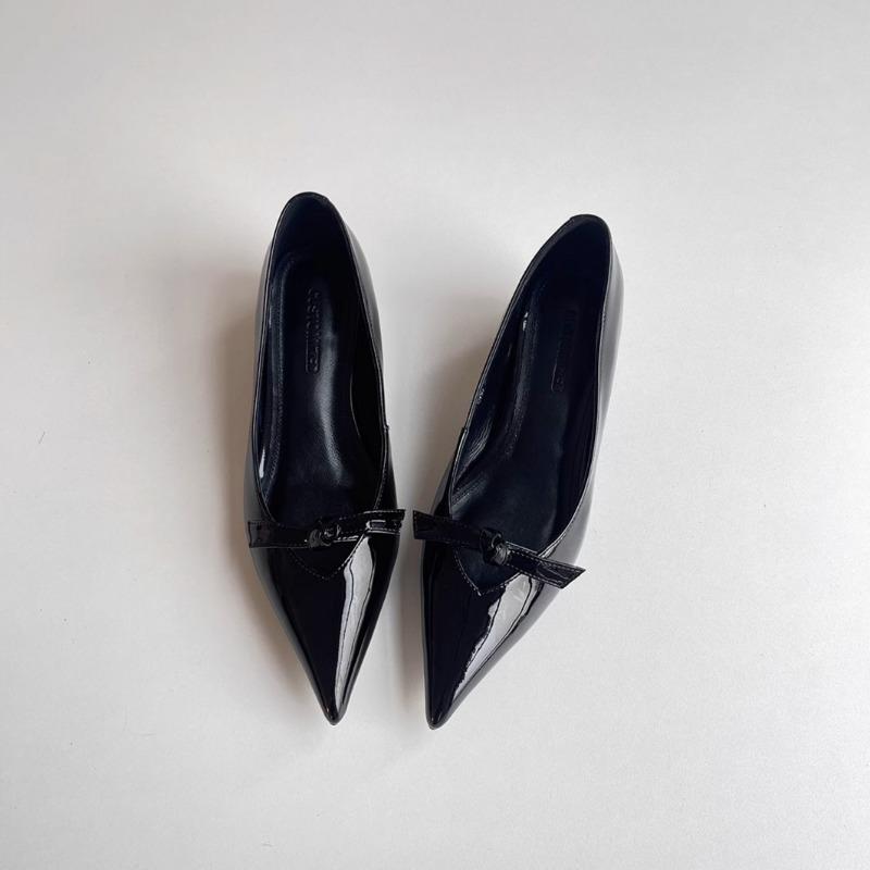 Fashion Pointed Toe Women Heeled Sandals Bow Loafers Mary Jane Shoes Shallow 2025 Brand Summer Elegant Comfort Dress Zapatillas De Mujer